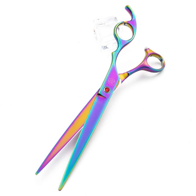 Moontay Professional 8.0" Dog Grooming Scissors Set, 4-pieces Straight, Upward Curved, Downward Curved, Thinning/Blending Shears for Dog, Cat and Pets, JP Stainless Steel, Multicolour - Image 5